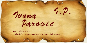 Ivona Parović vizit kartica